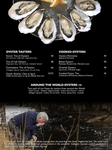 Oyster Menu (BCS)
