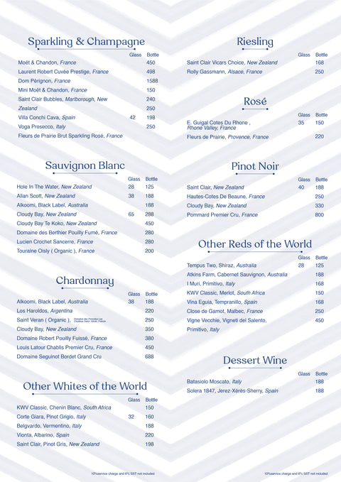 Beverage Menu