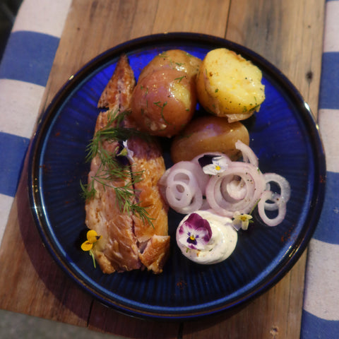 Smoked Mackerel with Boiled Potatoes & Shallots