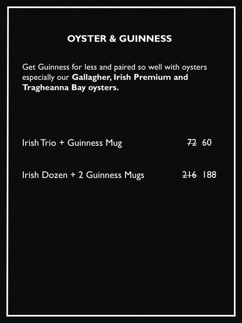 Oysters, Wine, and Guinness Pairing