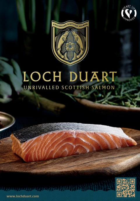 Salmon, Loch Duart,
Portion +/- 150g, Scotland