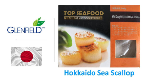 Scallop, Frozen Hokkaido Sea Scallop, Wild Caught, 500gm, Japan