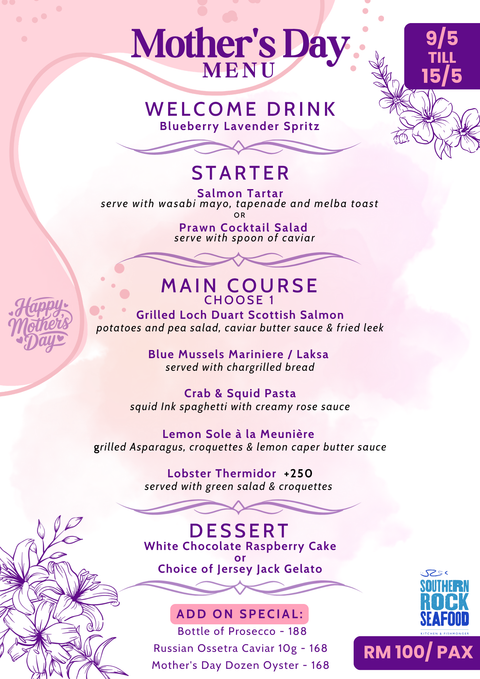❤️Mother's Day Feast from 9th - 15th may❤️