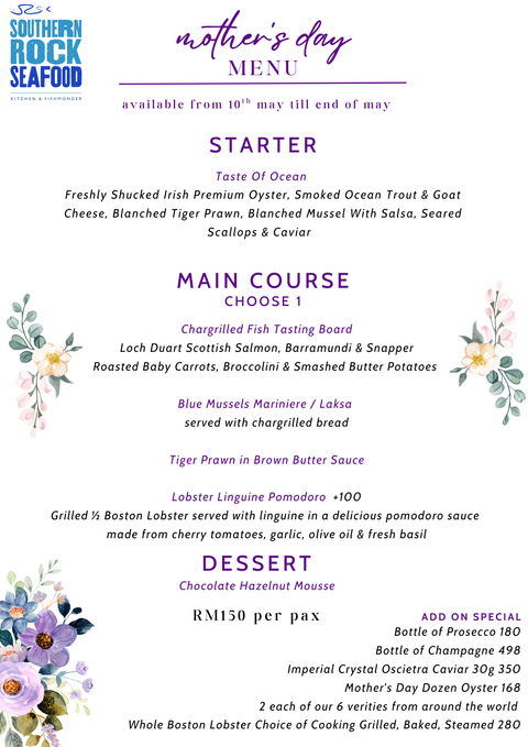 ❤️Mother's Day Feast from 10th - till end of may❤️